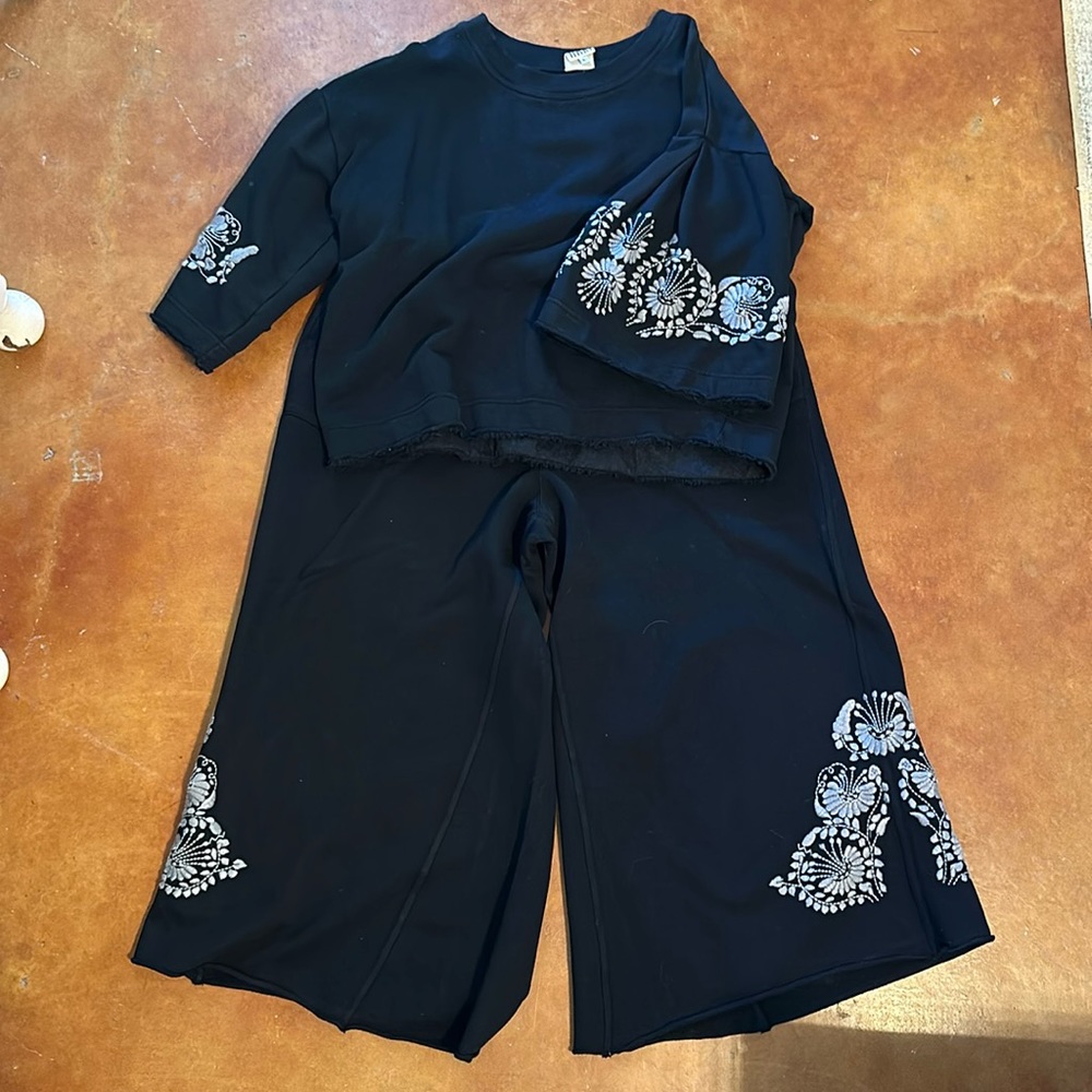 Sister Mary wide leg pants and top